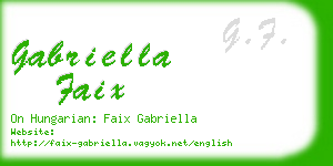 gabriella faix business card